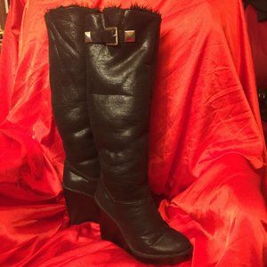 Michael Kors Knee High Wedge Boots